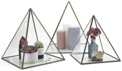 12 X 15 Medium Glass Pyramid Display Case With Copper Frame - Clear 15 12 X 15 Medium Glass Pyramid Display Case With Copper Frame - Clear -LuxeDisplay Shop dcpipetl.ra6 preview