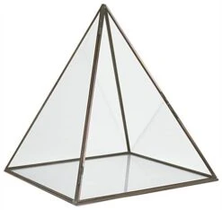 12 X 15 Medium Glass Pyramid Display Case With Copper Frame - Clear 10 12 X 15 Medium Glass Pyramid Display Case With Copper Frame - Clear -LuxeDisplay Shop dcpipetm.ra1 preview
