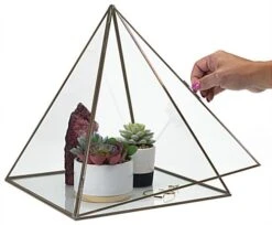 12 X 15 Medium Glass Pyramid Display Case With Copper Frame - Clear 13 12 X 15 Medium Glass Pyramid Display Case With Copper Frame - Clear -LuxeDisplay Shop dcpipetm.ra4 preview