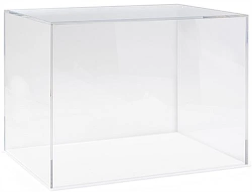 16 X 12 Square Countertop Display Case With Clear Acrylic Lift-Off Top -White Base 4 16 X 12 Square Countertop Display Case With Clear Acrylic Lift-Off Top -White Base - Image 2
