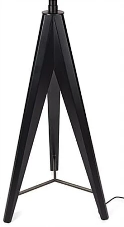 24" Glass Display Case W/ Pull-Out Door, 8 LED Lights, Tripod Legs - Black -LuxeDisplay Shop dctripled.ra8 preview