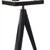 24" Glass Display Case W/ Pull-Out Door, 8 LED Lights, Tripod Legs - Black -LuxeDisplay Shop dctripled.rw preview
