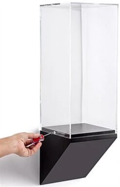 8”w Wall Wedge Display Case W/ MDF Base And Lift Off Acrylic Vitrine - Black 11 8”w Wall Wedge Display Case W/ MDF Base And Lift Off Acrylic Vitrine - Black -LuxeDisplay Shop dcwwdg8bk.ra3 preview
