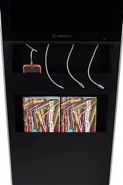 32" Screen Magazine Rack Charging Station W/ DisplayIt!Xpress, Android OS – Black -LuxeDisplay Shop dg32flr7.ra7 preview