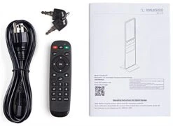 32" Screen Magazine Rack Charging Station, W/ Android OS, Wheels – Black -LuxeDisplay Shop dg32flr7.ra8 preview 1