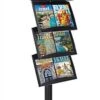3-Tiered Digital Literature Holder, DisplayIt!Xpress Content Management - Black