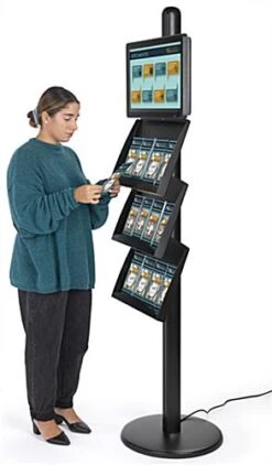3-Tiered Digital Literature Holder, DisplayIt!Xpress Content Management - Black -LuxeDisplay Shop dgbp2lhb.ra4 preview