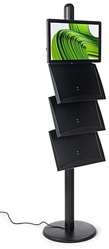 3-Tiered Digital Literature Holder, Android 7.1 OS, High Quality LCD Screen - Black