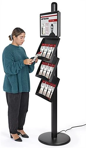 3-Tiered Digital Literature Holder, Android 7.1 OS, High Quality LCD Screen - Black 7 3-Tiered Digital Literature Holder, Android 7.1 OS, High Quality LCD Screen - Black - Image 5