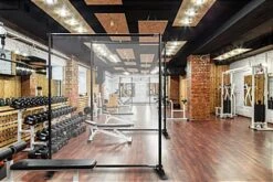 Floor Standing Sneeze Shield, PVC, Portable Aluminum Frame - Clear -LuxeDisplay Shop dgclrsr5572.ra6 preview