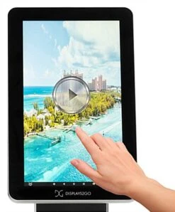 16" Touch Screen Digital Floor Stand, 10pt PCAP Touch, Media Player – Black -LuxeDisplay Shop dgfsatch16.ra6b preview