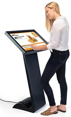 32” Slanted Touch Screen Digital Kiosk, 10pt IR Display, Android OS - Black -LuxeDisplay Shop dgfskatch32bk.ra6 preview