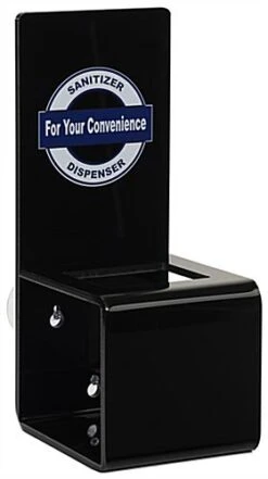 Plastic Hand Sanitizer Dispenser With Suction Cups And Pre-Printed Graphic - Black -LuxeDisplay Shop dghsdfmcp.ra1 preview