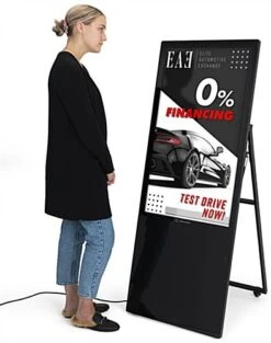 43" Non-Touch Digital A-Frame Sign W/ Android 7.1 Operating System - Black -LuxeDisplay Shop dgsnafnt43.ra3 preview