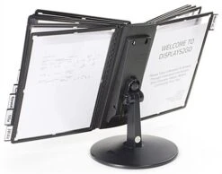 Desktop Reference System W/ 10 Double-sided Pages For 8.5 X 11 Sheets, 2" Tabs, Black -LuxeDisplay Shop dk10dpsbk.ra2 preview