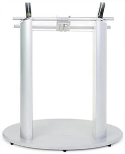 TV Stand For Floor Fits Monitors 42 To 60-Inch, Angled Design - Silver -LuxeDisplay Shop drmntst.ra4 preview