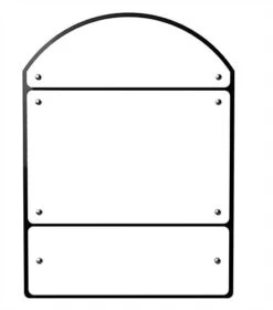 Workshop Series 18.5” X 25” Directory Sign, Silver Standoffs & Film Sheets - Black -LuxeDisplay Shop dsign3bkdr.ra2 preview