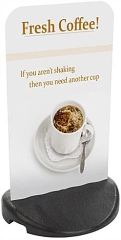 18” X 31” Sidewalk Sign, Aluminum Panel, Weighted Base – Black -LuxeDisplay Shop eco1831wn.ra6 preview