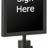 QueuePole.Economy 11 X 14 Stanchion Sign Frame, Slide-In Design, Portrait – Black -LuxeDisplay Shop ecpt1114sh.rw preview