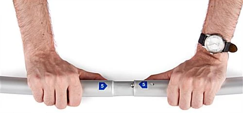 84.5" X 87" Backdrop W/ Round Frame, Snap-Lock Tubing Assembly - Silver 5 84.5" X 87" Backdrop W/ Round Frame, Snap-Lock Tubing Assembly - Silver - Image 3