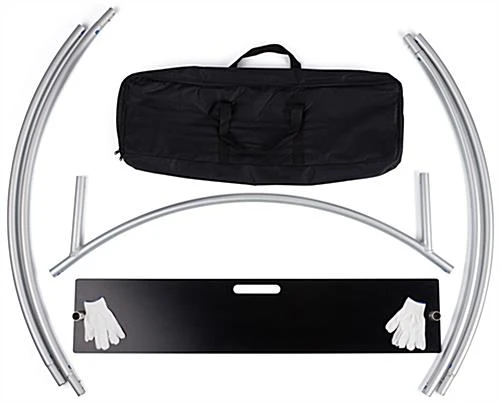 84.5" X 87" Backdrop W/ Round Frame, Snap-Lock Tubing Assembly - Silver 6 84.5" X 87" Backdrop W/ Round Frame, Snap-Lock Tubing Assembly - Silver - Image 4