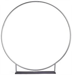 84.5" X 87" Backdrop W/ Round Frame, Snap-Lock Tubing Assembly - Silver