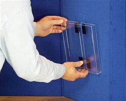 121"w Floor Standing Hook & Loop Display Board, 10 Panels, Double Sided - Blue -LuxeDisplay Shop fbl7272tn.ra3 preview