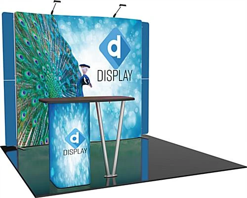 10x20 Trade Show Booth Kit W/ SEG Backdrop, 2 Spotlights And Counter 3 10x20 Trade Show Booth Kit W/ SEG Backdrop, 2 Spotlights And Counter