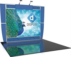 Vector Frame Master 10' Trade Show Booth W/ Custom SEG Graphics, Spotlights, Portable