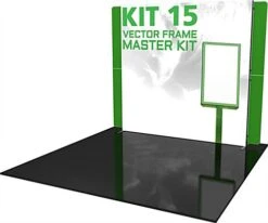 9' Trade Show Booth W/ Custom Graphics, Illuminated Backdrop, Portable -LuxeDisplay Shop fbrk15.ra2 preview