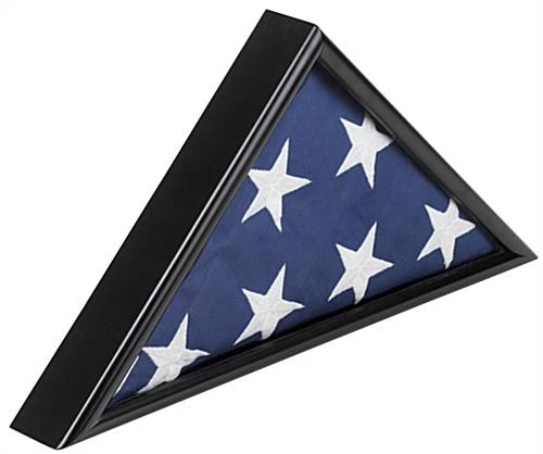 American-Made Premium Wood Flag Case For 5’ X 9.5’ Flags, Rear Loading - Black 4 American-Made Premium Wood Flag Case For 5’ X 9.5’ Flags, Rear Loading - Black - Image 2