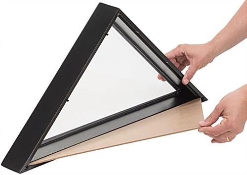 American-Made Premium Wood Flag Case For 5’ X 9.5’ Flags, Rear Loading - Black 7 American-Made Premium Wood Flag Case For 5’ X 9.5’ Flags, Rear Loading - Black - Image 5