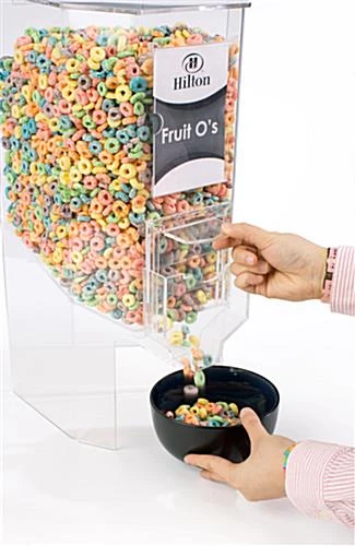 3.5 Gallon Acrylic Food Dispenser W/ Sign Sleeve, Continuous Flow 5 3.5 Gallon Acrylic Food Dispenser W/ Sign Sleeve, Continuous Flow - Image 3