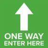 12 X 12 Pre-Printed Floor Decal For Crowd Control, One Way Message - Green 2 12 X 12 Pre-Printed Floor Decal For Crowd Control, One Way Message - Green -LuxeDisplay Shop fd12sdecp.rw preview
