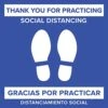 24 X 24 Pre-Printed Floor Decal With Social Distancing Message, Bilingual - Blue 2 24 X 24 Pre-Printed Floor Decal With Social Distancing Message, Bilingual - Blue -LuxeDisplay Shop fd24sd2scp.rw preview