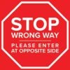 24 X 24 Pre-Printed Floor Decal For Crowd Control, STOP WRONG WAY - Red -LuxeDisplay Shop fd24sdscp.rw preview