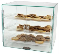 Food Display Case With (3) Plastic Removable Trays - Green Acrylic 6 Food Display Case With (3) Plastic Removable Trays - Green Acrylic -LuxeDisplay Shop fdcs3tr.ra1 preview