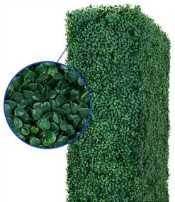 41"w X 72"h Faux Boxwood Hedge Panel, Weatherproof Design & UV Resistant - Green 14 41"w X 72"h Faux Boxwood Hedge Panel, Weatherproof Design & UV Resistant - Green -LuxeDisplay Shop fdffd closeup.ra8 preview