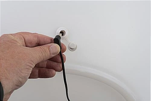 26" Round LED Coffee Table, 16 Color Options, Rechargeable Battery - White 6 26" Round LED Coffee Table, 16 Color Options, Rechargeable Battery - White - Image 4