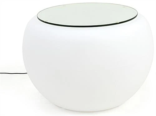 26" Round LED Coffee Table, 16 Color Options, Rechargeable Battery - White 3 26" Round LED Coffee Table, 16 Color Options, Rechargeable Battery - White