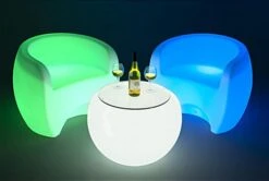 26" Round LED Coffee Table, 16 Color Options, Rechargeable Battery - White 10 26" Round LED Coffee Table, 16 Color Options, Rechargeable Battery - White -LuxeDisplay Shop fdleduchar fdledround.ra2 preview