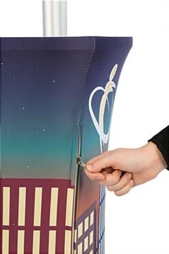 Trade Show Display Tower W/ Acrylic Shelves, Custom Fabric Cover, Portable - Silver -LuxeDisplay Shop fdr39trgd.ra4 preview