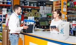 Gallon Hand Sanitizer Holder, Countertop Or Wall Mount, Stock Graphics - White -LuxeDisplay Shop fg1ghsh.ra6 preview