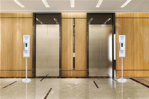 Touchless Hand Sanitizer Dispenser, Floor Standing W/ Pre-Printed Backsplash - White 9 Touchless Hand Sanitizer Dispenser, Floor Standing W/ Pre-Printed Backsplash - White - Image 7