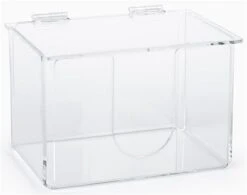 Acrylic Earloop-Style Face Mask Dispenser W/ Hinged Top - Clear -LuxeDisplay Shop fgahcmd.ra3 preview