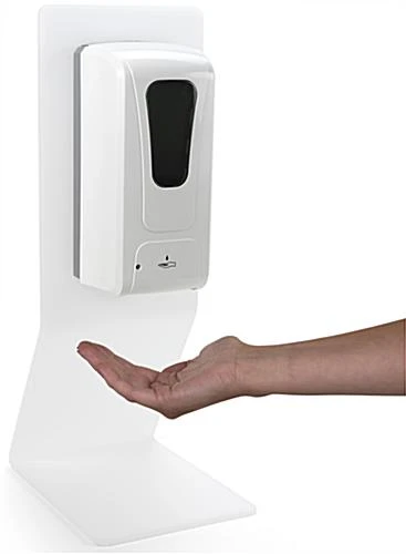 Touchless Hand Sanitizer Dispenser, Countertop With Locking Compartment - White 6 Touchless Hand Sanitizer Dispenser, Countertop With Locking Compartment - White - Image 4