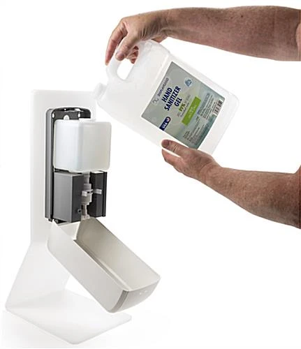 Touchless Hand Sanitizer Dispenser, Countertop With Locking Compartment - White 7 Touchless Hand Sanitizer Dispenser, Countertop With Locking Compartment - White - Image 5