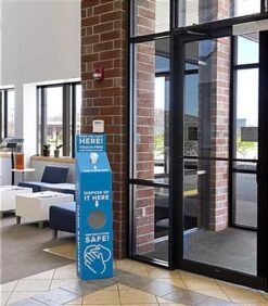 11 X 45 Floor Standing Sanitizing Wipe Dispenser W/ Pre-Printed Graphics - Wash Hands -LuxeDisplay Shop fgdhandss.ra7 preview