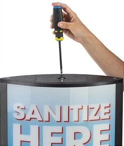 Touchless Hand Sanitizer Dispenser, Generic Gel, Floor Stand, Pre-Print Graphic-Blue -LuxeDisplay Shop fghndstize3.ra2 preview