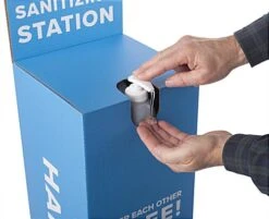 14 X 52 Floor Standing Sanitizing Pump Station W/ Pre-Printed Graphics - Wash Hands -LuxeDisplay Shop fghsspmp.ra4 preview